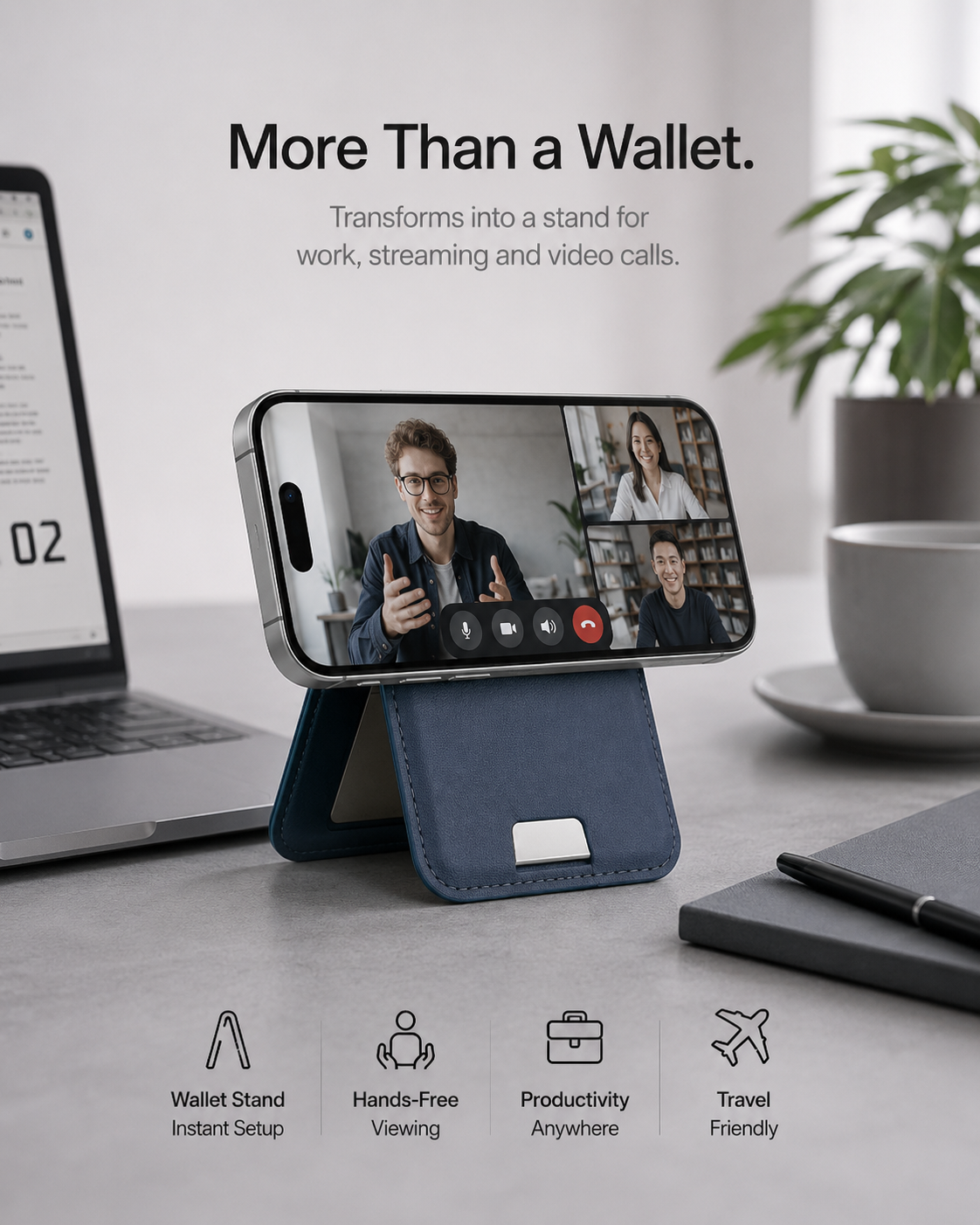 🔥50K+ SOLD!🔥Smart MagSafe Wallet Made of Genuine Nappa Leather – with Apple Find My™ & Google Find Hub™, RFID Protection, and Wireless Charging.