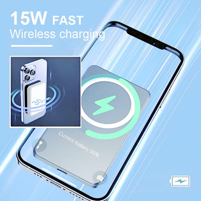 💥15W Fast Charge Portable Wireless Magnetic Power Bank