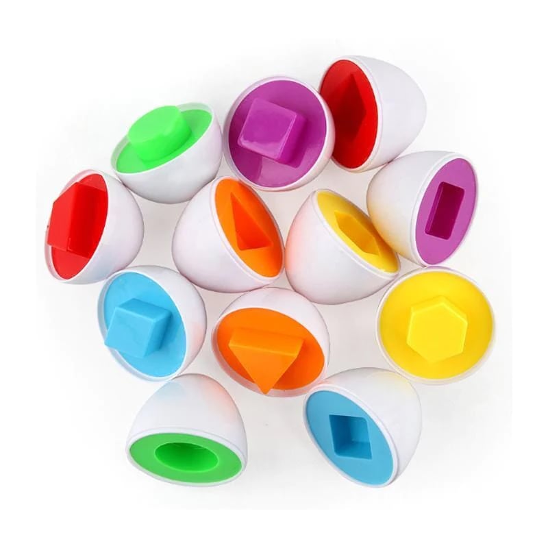🎁✨Easter Day Hot sale🔥Cognitive Development Geometric Eggs ( 12 Eggs One Set )