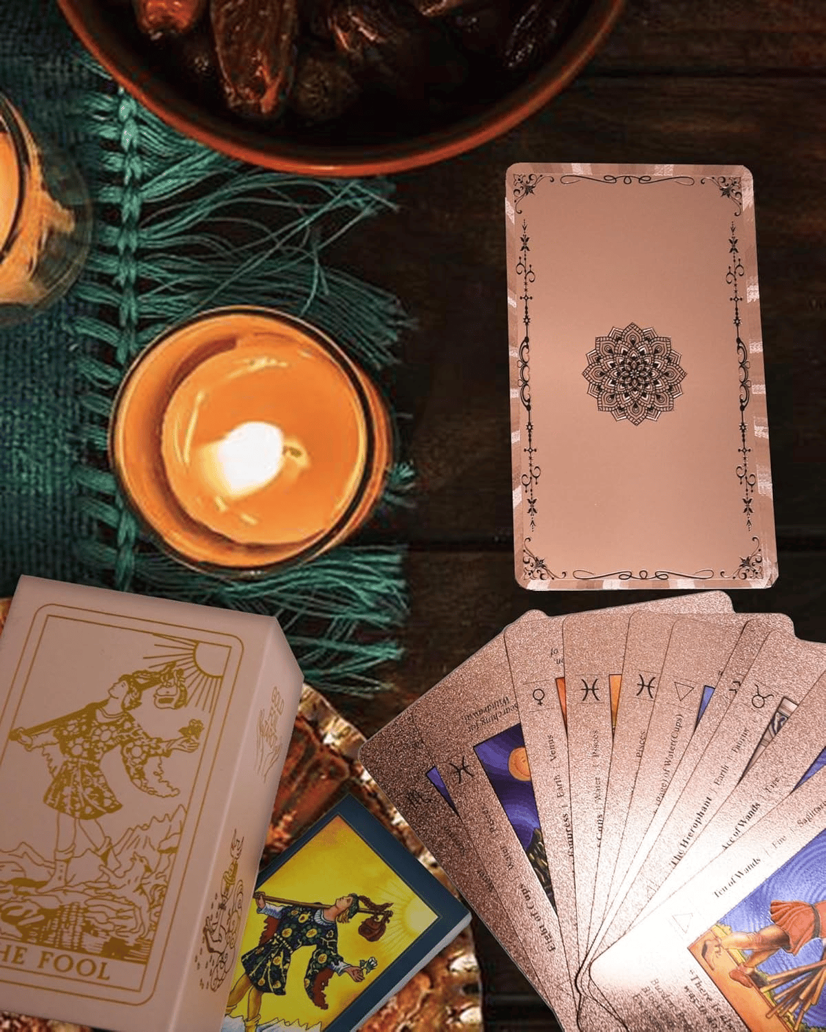 ✨Witchy Cauldron Rose Gold Tarot Cards with Guide Book🔮