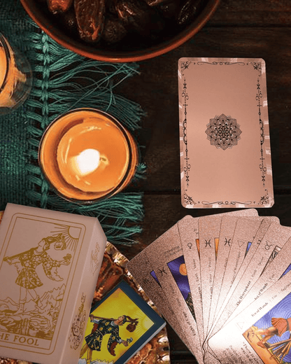 ✨Witchy Cauldron Rose Gold Tarot Cards with Guide Book🔮
