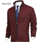 💥2024 Fall Sale 49% OFF🔥 Men's Solid Color Standing Collar Fashion Cardigan Sweater Knit Jacket