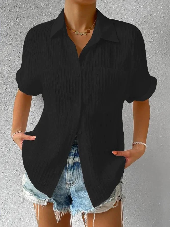 🔥Hot Sale - 49% OFF🔥Collar Casual Buttoned Loose Blouse