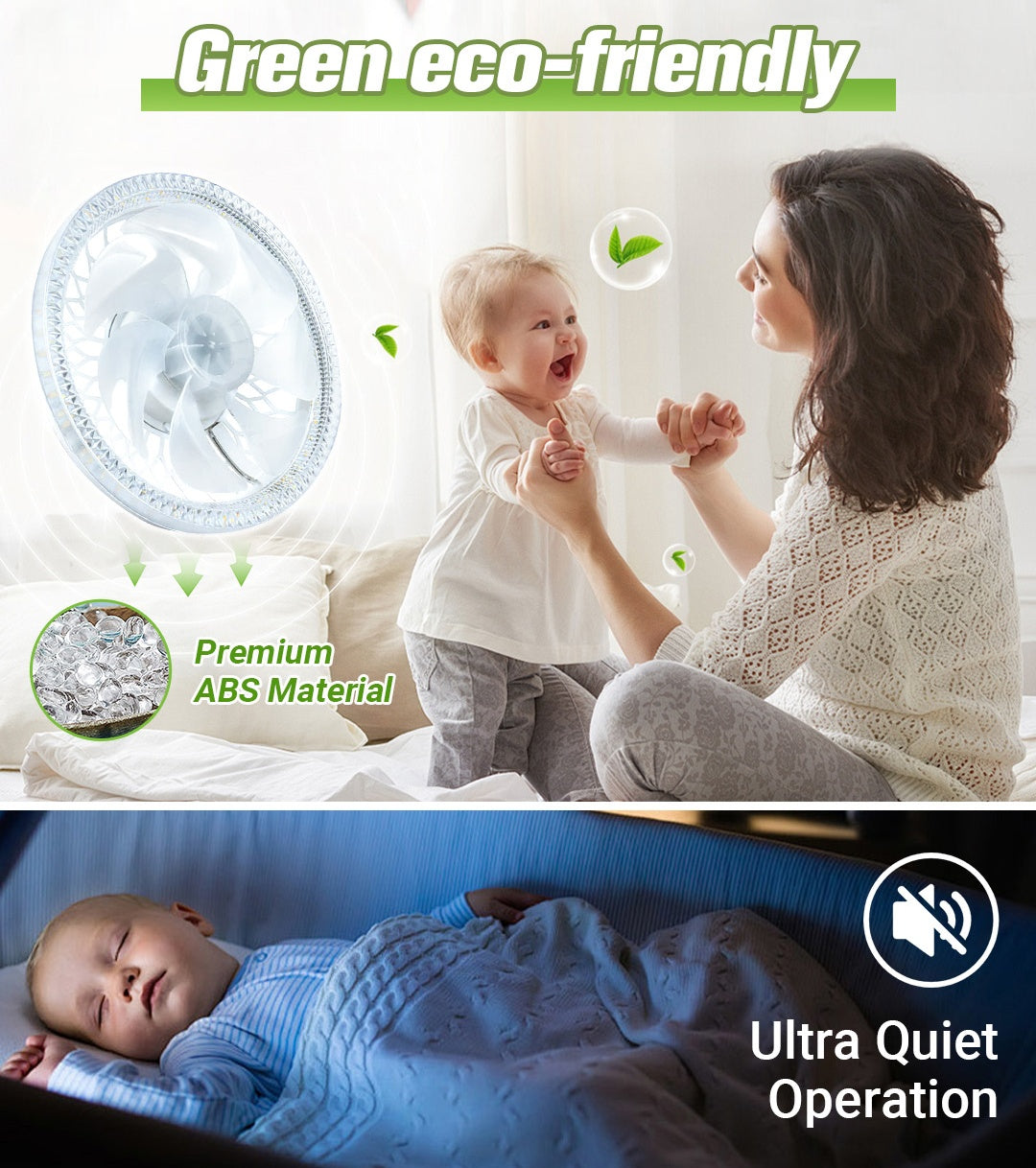 🍃2-in-1 Mute Adjustable Fan Light with Remote Control🌿