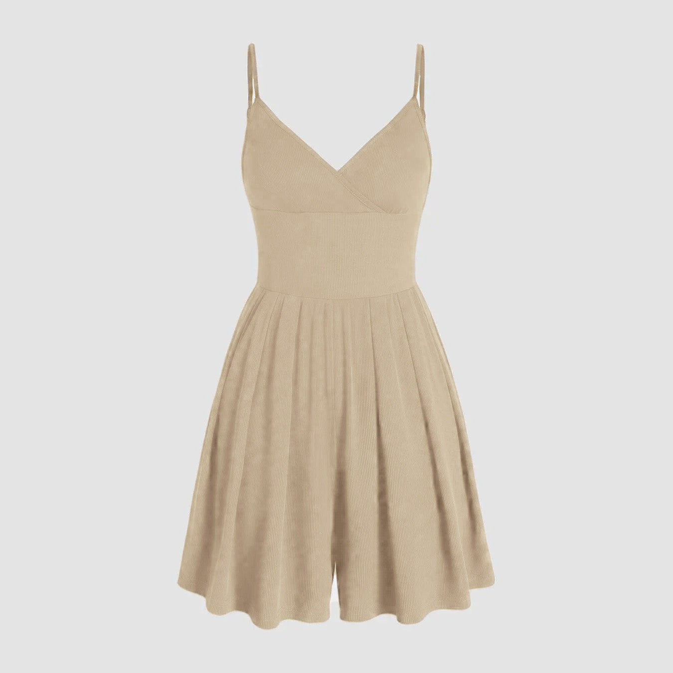 🌤️Summer Essential-Limited Time Low Price💕Women's Casual Adjustable  Plain Backless Wrap Cami Romper