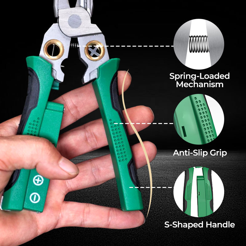 💥8-in-1 Multi-Functional Wire Stripper Scissors With Electrical Test