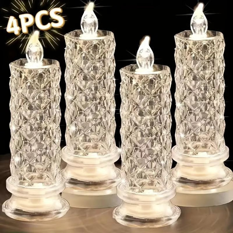 🔥🎁LED Crystal Candle Lights