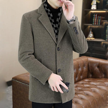 🍂Men's Mid-Length Warm Coat | Thick Down, Elegant Design