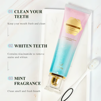 💖Niacinamide Whitening Toothpaste🦷Pearly White Teeth Revealed🦷Your Smile's New Secret Weapon!