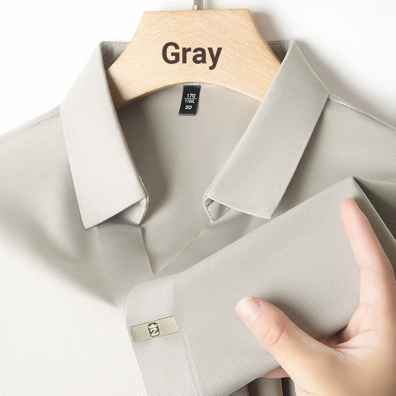 🎁Hot Sale 55% OFF⏳Men’s Casual Lapel Breathable Wrinkle-free T-shirt👔