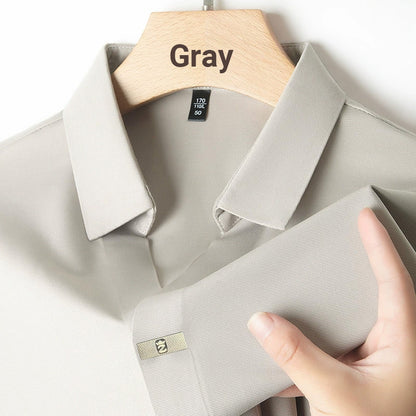 🎁Hot Sale 55% OFF⏳Men’s Casual Lapel Breathable Wrinkle-free T-shirt👔