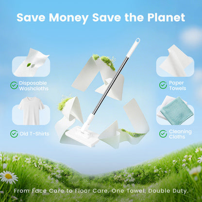 💥 Last day! 49% Off 💥Disposable Dust Mop with 4 Reusable Cloths