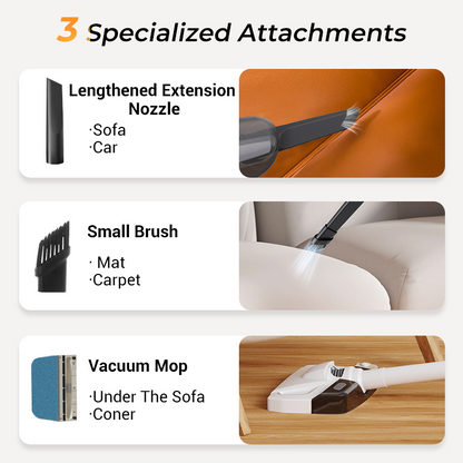 💥Handheld Cordless Vacuum Cleaner - 15KPA Strong Suction & 30 Mins Runtime for Quick Car & Home Cleaning 🏠🚗