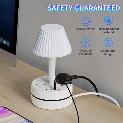 💡 Bedside Lamp with Charging Station – Light Up & Power Up Your Nightstand 🔌