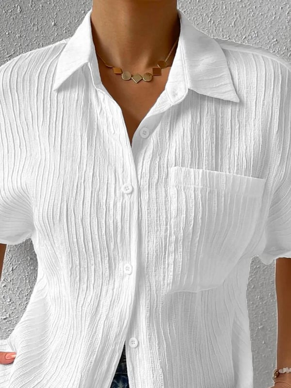 🔥Hot Sale - 49% OFF🔥Collar Casual Buttoned Loose Blouse
