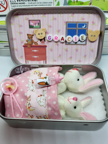 🎉Easter Best Gift 49% OFF🎁🐇Bunny Mummy Tiny Plush Pocket Tin