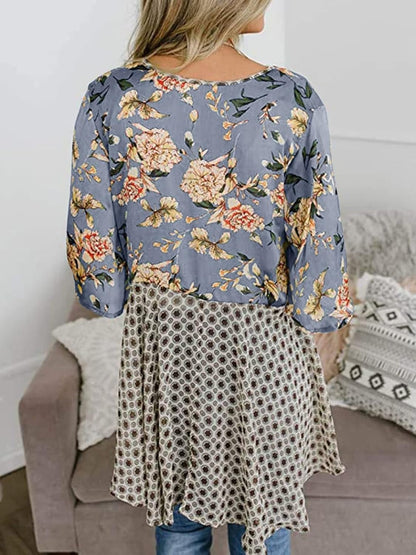 🌸Women's Floral Kimono Ruffle Sleeve Tie Cardigans Flowy Boho Loose Cover Ups