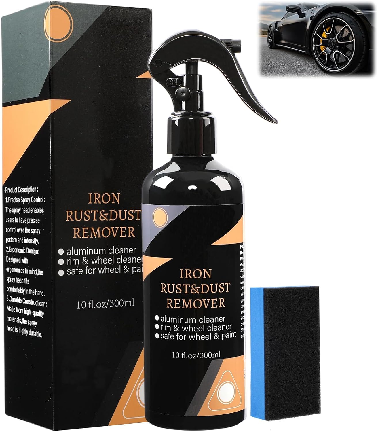 🔥Wheel and Rim Cleaning Spray, Rust and Dirt Remover, Purple-Tinted Rust Remover, All-Purpose Wheel Rust Remover