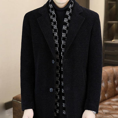 🍂Men's Mid-Length Warm Coat | Thick Down, Elegant Design