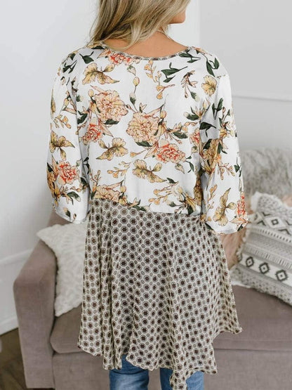 🌸Women's Floral Kimono Ruffle Sleeve Tie Cardigans Flowy Boho Loose Cover Ups