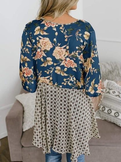 🌸Women's Floral Kimono Ruffle Sleeve Tie Cardigans Flowy Boho Loose Cover Ups
