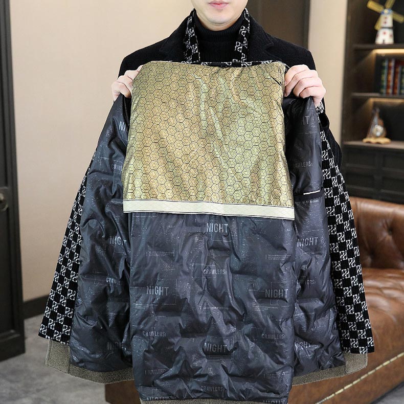🍂Men's Mid-Length Warm Coat | Thick Down, Elegant Design