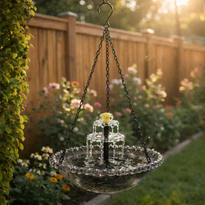 🔥💐SPRING DAY SALE- 49% OFF⚡50K+ SOLD!🐦Solar Cascade Hanging Bird Bath Fountain