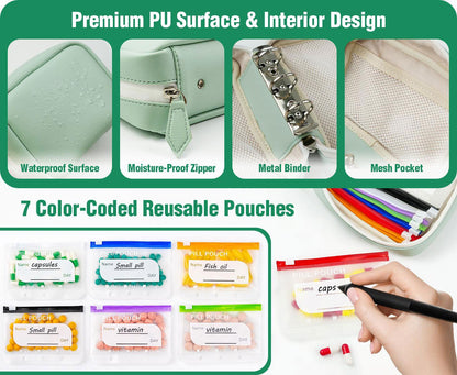 🔥🔥Last day Promotion - 65%OFF💊A8 Waterproof Pill Pouch Set – 7 to 14 Days of Meds & Vitamins💧Waterproof & Crush-Resistant Shell