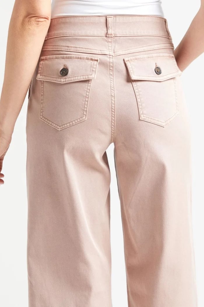 💥2025 HOT SALE💕Stretch Twill Cropped Wide Leg Pants