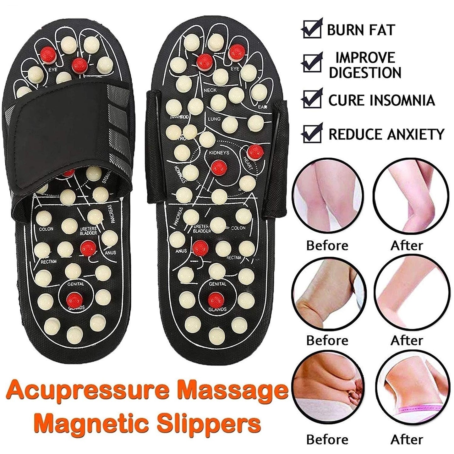 💥Acupressure and Magnetic Therapy Slippers👣