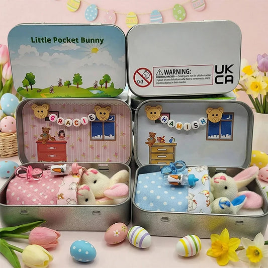 🎉Easter Best Gift 49% OFF🎁🐇Bunny Mummy Tiny Plush Pocket Tin
