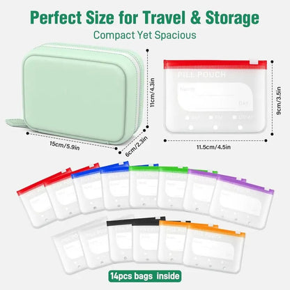 🔥🔥Last day Promotion - 65%OFF💊A8 Waterproof Pill Pouch Set – 7 to 14 Days of Meds & Vitamins💧Waterproof & Crush-Resistant Shell