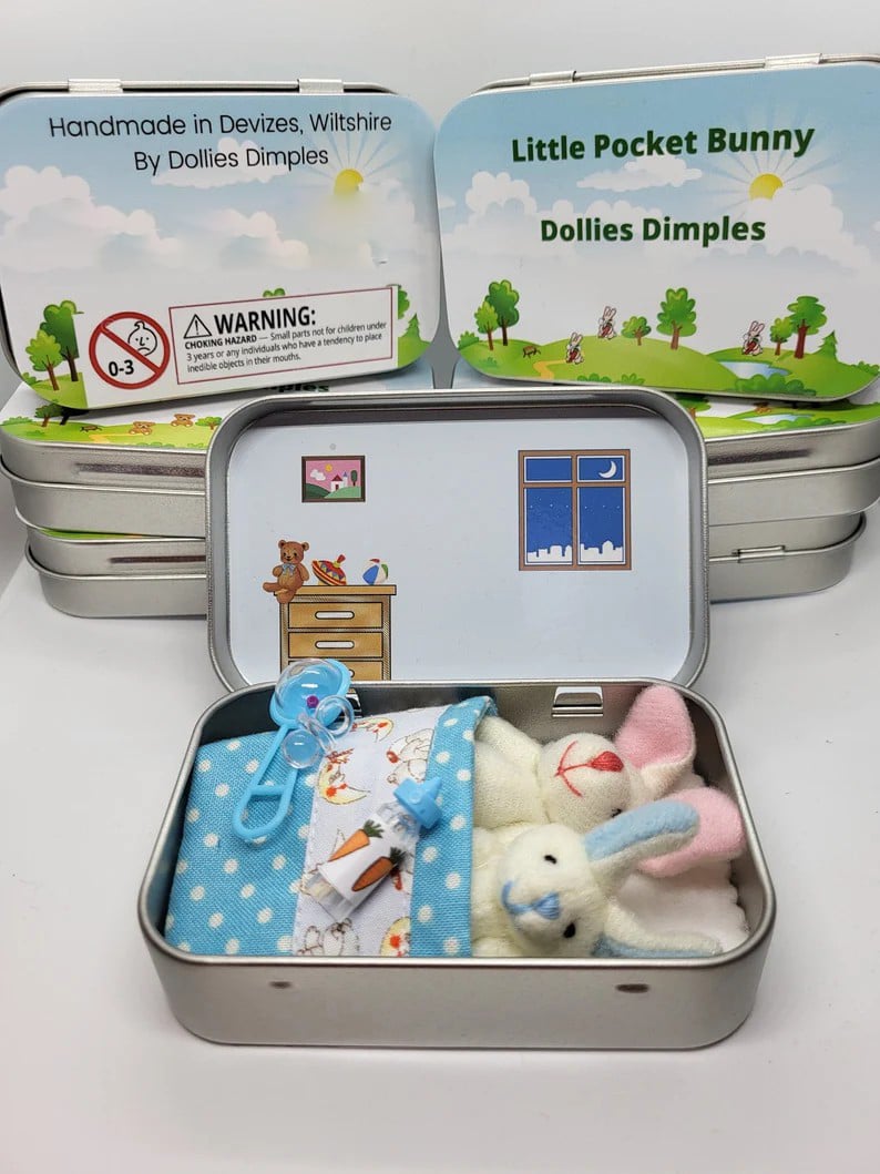 🎉Easter Best Gift 49% OFF🎁🐇Bunny Mummy Tiny Plush Pocket Tin