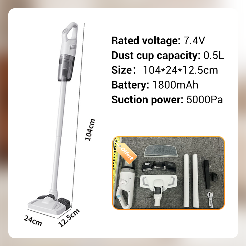 💥Handheld Cordless Vacuum Cleaner - 15KPA Strong Suction & 30 Mins Runtime for Quick Car & Home Cleaning 🏠🚗