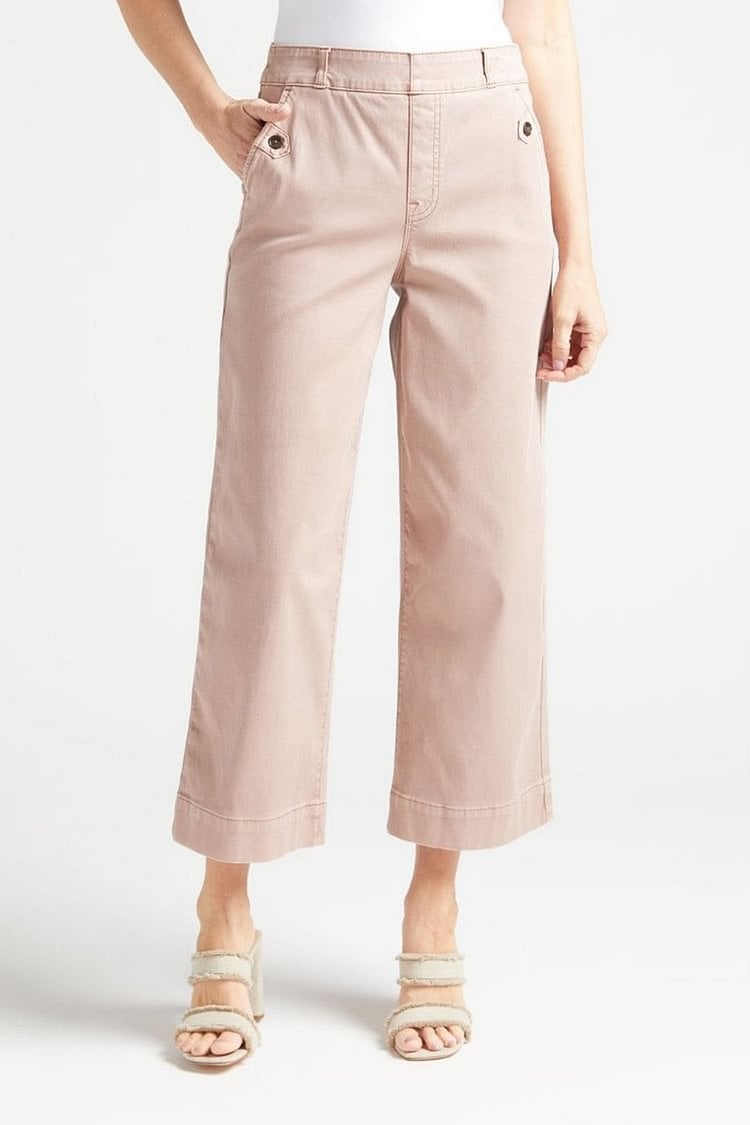 💥2025 HOT SALE💕Stretch Twill Cropped Wide Leg Pants