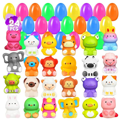 🔥Last Day Special Price ￡11.99!!⚡50K+ SOLD🎁12/24PCS Easter Eggs Prefilled Slow Rising Squishy Toys