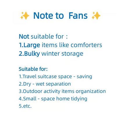 🔥Pack of 6 Compression Bags for USB Electric Vacuum Cleaner - Save Space, Travel Light!