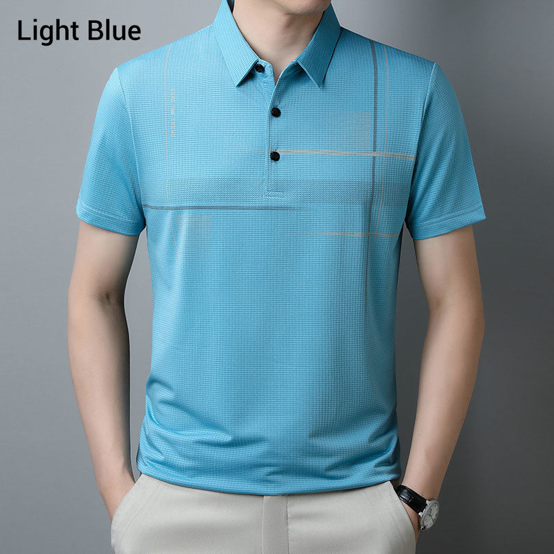 💥Hot Sale🔥Men's Loose Cool Breathable Lapel T-Shirt