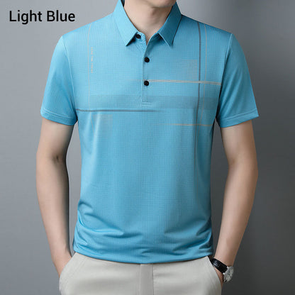 💥Hot Sale🔥Men's Loose Cool Breathable Lapel T-Shirt