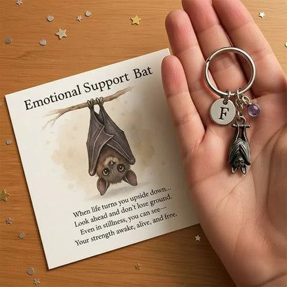 🦇Emotional Support Bat Inspirational Keychain