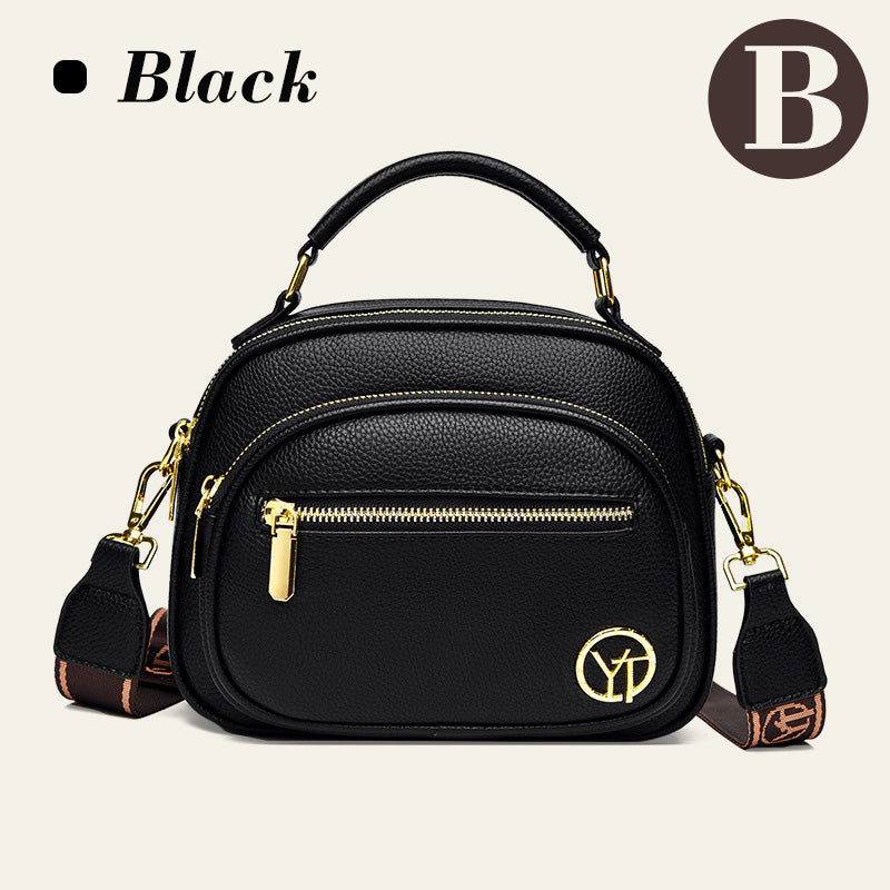 ✨Classic Multifunctional Compartments Adjustable Wide Shoulder Strap PU Leather Crossbody Bag