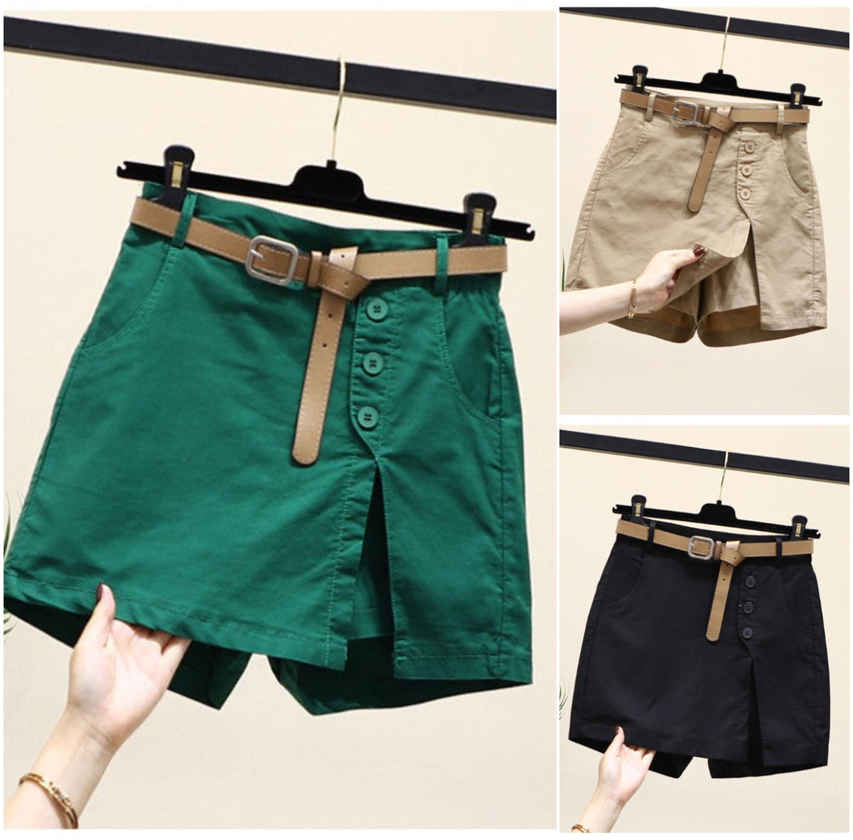 💥Hot Sale🤩-Women's Skirt Shorts (with Belt)
