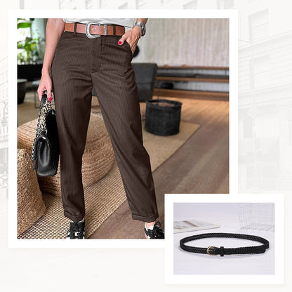 🍃Women's High Waist Casual Straight Blazer Pants