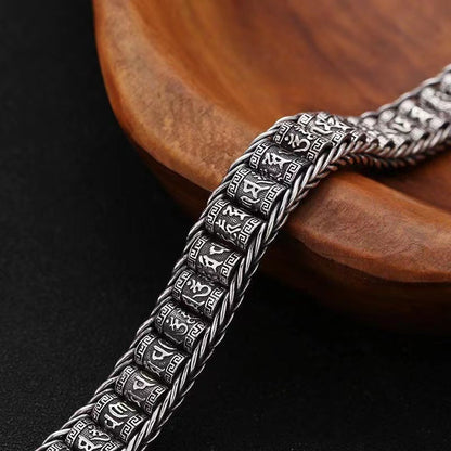 🙏 Lucky Prayer & Protection | Tibetan Wheel Bracelet in 925 Silver | Daily Wear Charm 🔮【60% OFF】