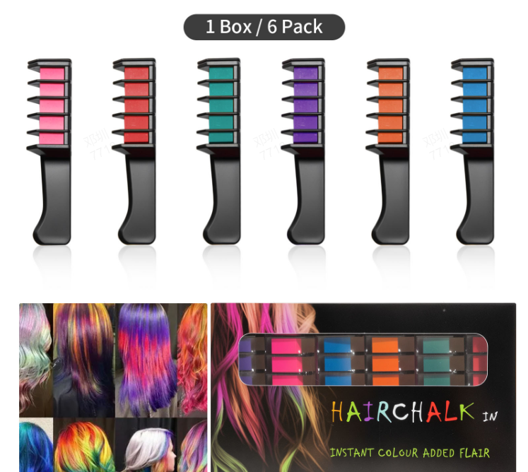 🎅Christmas Pre-sale-50% OFF✨Temporary Hair Dye Chalk Comb- Cruelty Free