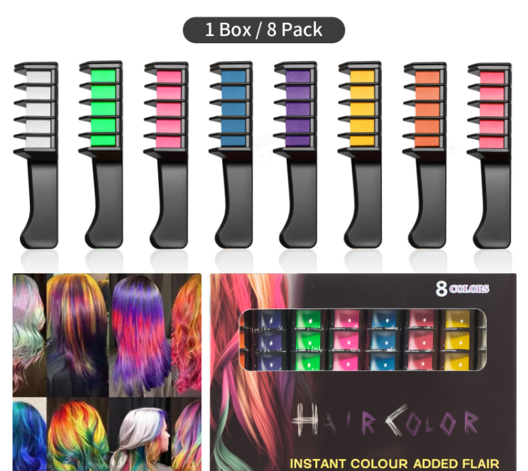 🎅Christmas Pre-sale-50% OFF✨Temporary Hair Dye Chalk Comb- Cruelty Free