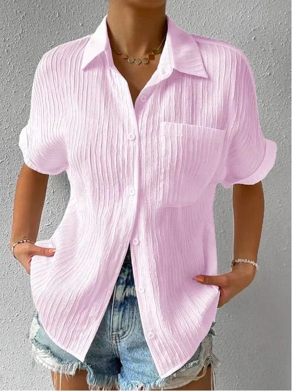 🔥Hot Sale - 49% OFF🔥Collar Casual Buttoned Loose Blouse