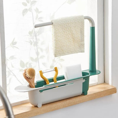📢📢49% OFF !! ⏰Updated Telescopic Sink Storage Rack😊