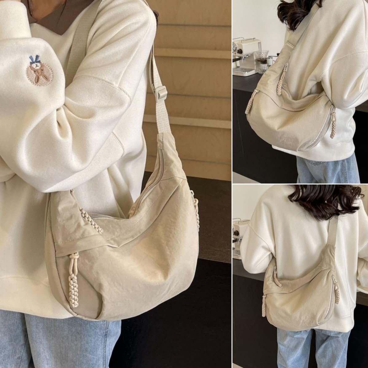 🎉Limited Offer Just ￡9.99😍Women's Fashion Plain Colour Crossbody Hobo Bag👜