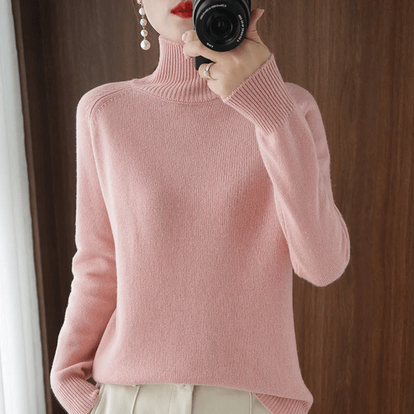 💖Limited Sale 50% OFF💖Women's Solid Turtleneck Knit Sweater